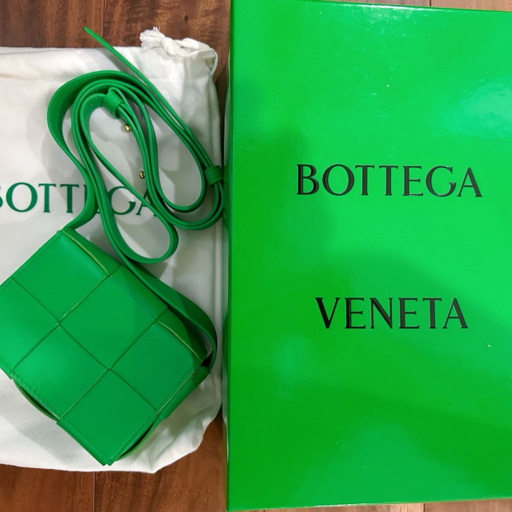 Bottega Veneta - Candy Cassette Bag in Parakeet & Gold